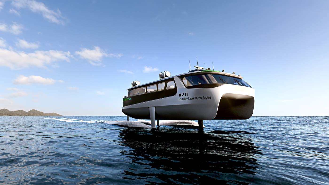 Boundary Layer Technologies présente son ferry électrique à foils 
