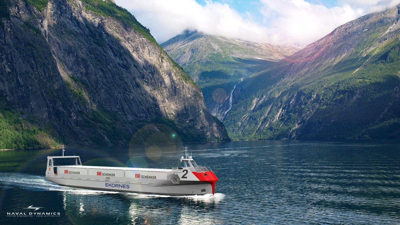 Un nouveau porte-conteneur électrique et autonome pour la Norvège