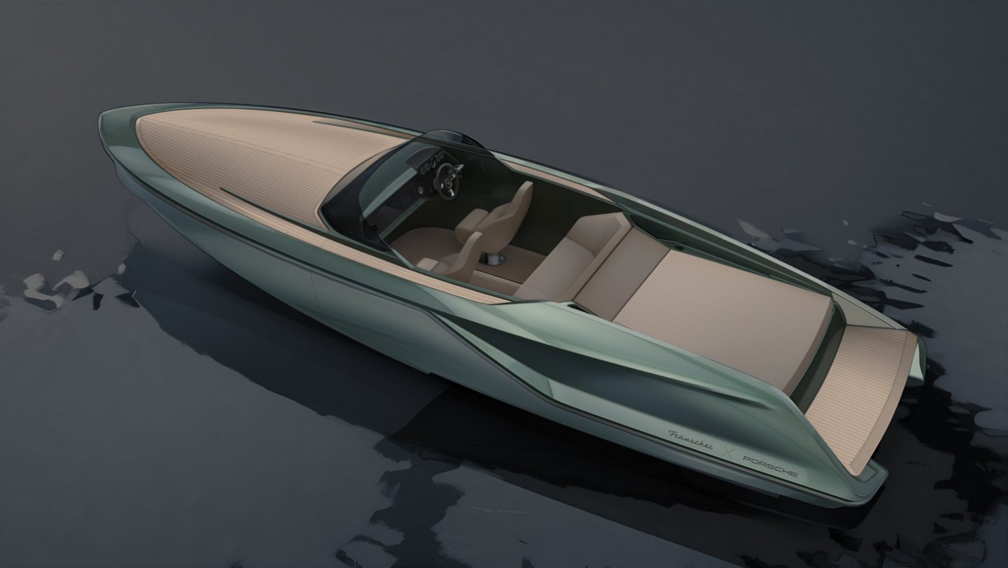 Avec Frauscher, Porsche dvoile un nouveau bateau de luxe 100 % lectrique