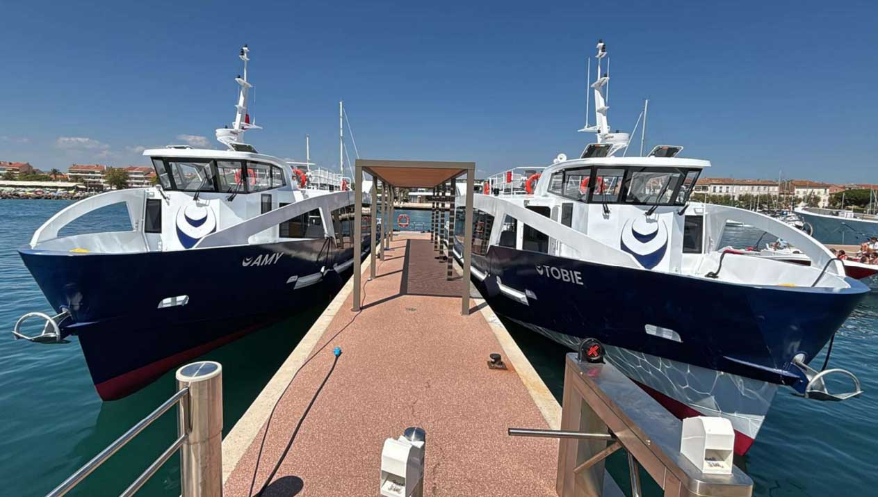 Deux bateaux  systme hybrides Transfluid pour des croisires silencieuses sur la Cte dAzur